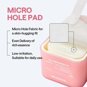 MEDIHEAL pad being applied to cheek for targeted firming treatment