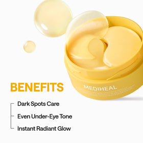 MEDIHEAL hydrogel close-up showing texture and gentle adherence to skin