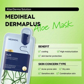 MEDIHEAL fabric texture detail showing vegan sheet that adheres comfortably