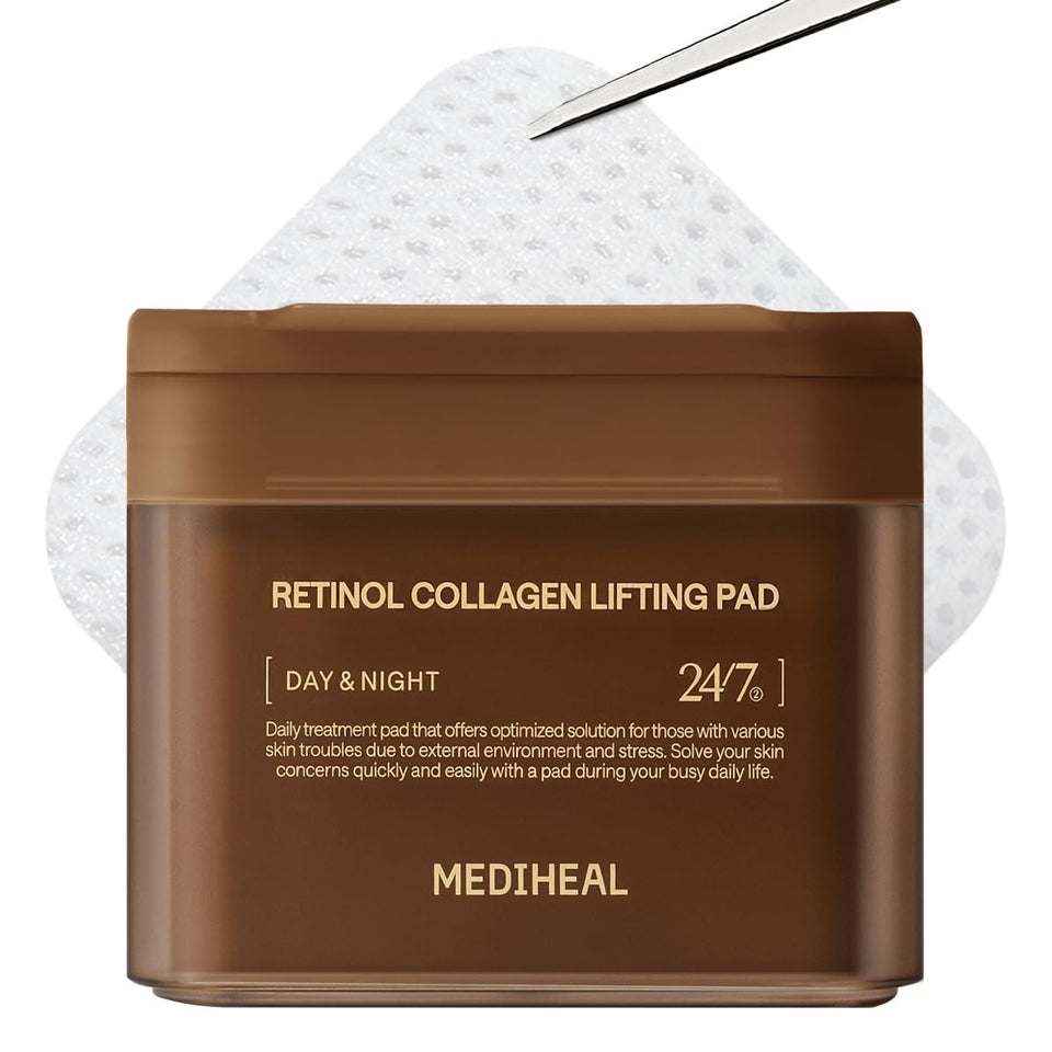 MEDIHEAL front packaging showing 100-count pads and hygienic tweezers benefit convenience