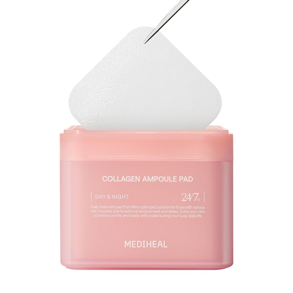 MEDIHEAL front packaging showing 100 toner pads and benefits