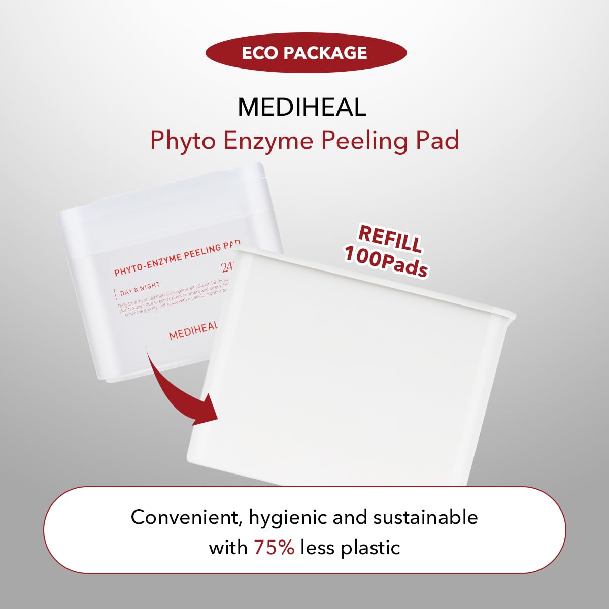 MEDIHEAL gauze texture detail highlighting absorbent fabric for effective cleansing
