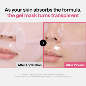 MEDIHEAL hydrogel texture detail showing cooling gel and uniform essence distribution for hydration