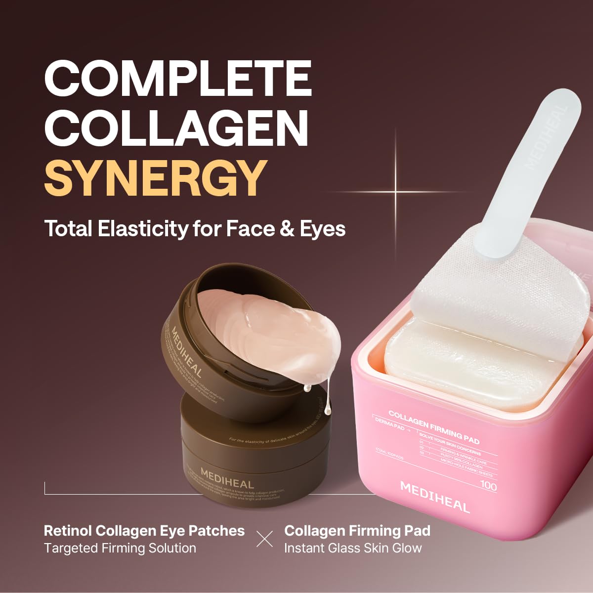 MEDIHEAL label close-up with clinical claims and ingredient highlights