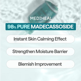 MEDIHEAL mask essence being poured to show lightweight hydration