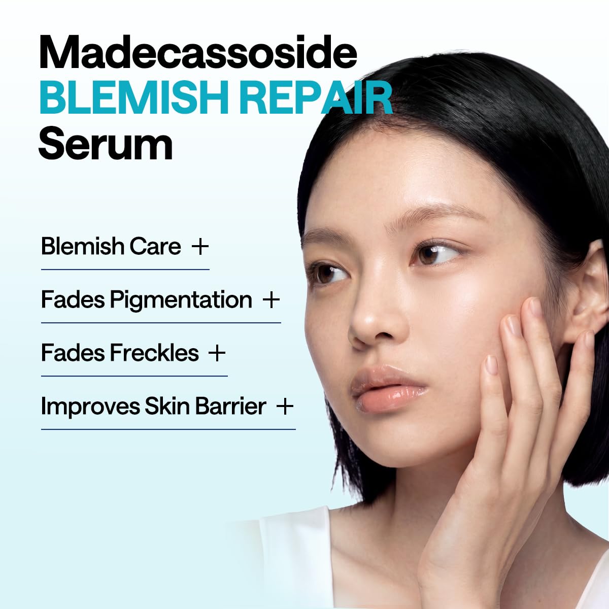MEDIHEAL serum texture close-up illustrating lightweight absorbent formula benefit