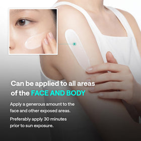 MEDIHEAL applied to model's face with no white cast and natural glow