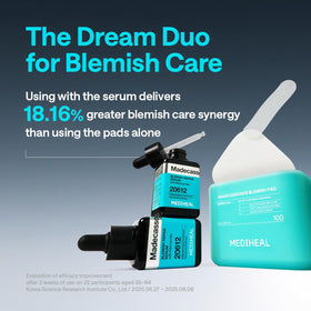 MEDIHEAL open jar with stacked pads for easy dispensing benefit