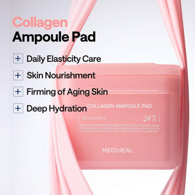 MEDIHEAL pad gently applied under eye to reduce visible fine lines