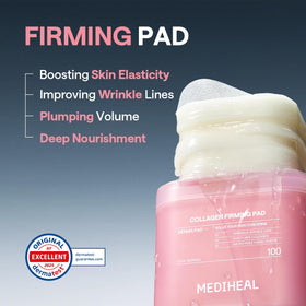 MEDIHEAL pad held in hand to show actual size and easy application