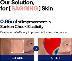 MEDIHEAL pad placed on cheek targeting elasticity and smoothing