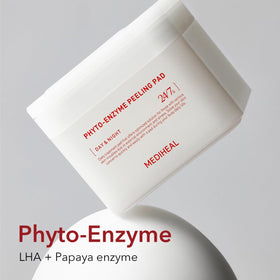 MEDIHEAL pad placed on cheek showing targeted in-use hydration benefit
