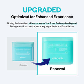 MEDIHEAL pad soaked with serum showing hydration delivery benefit