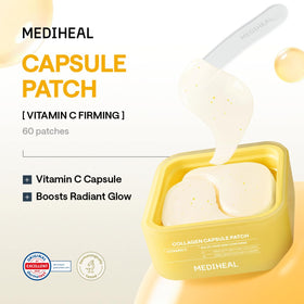 MEDIHEAL capsule droplets on gel demonstrating encapsulated vitamin C delivery