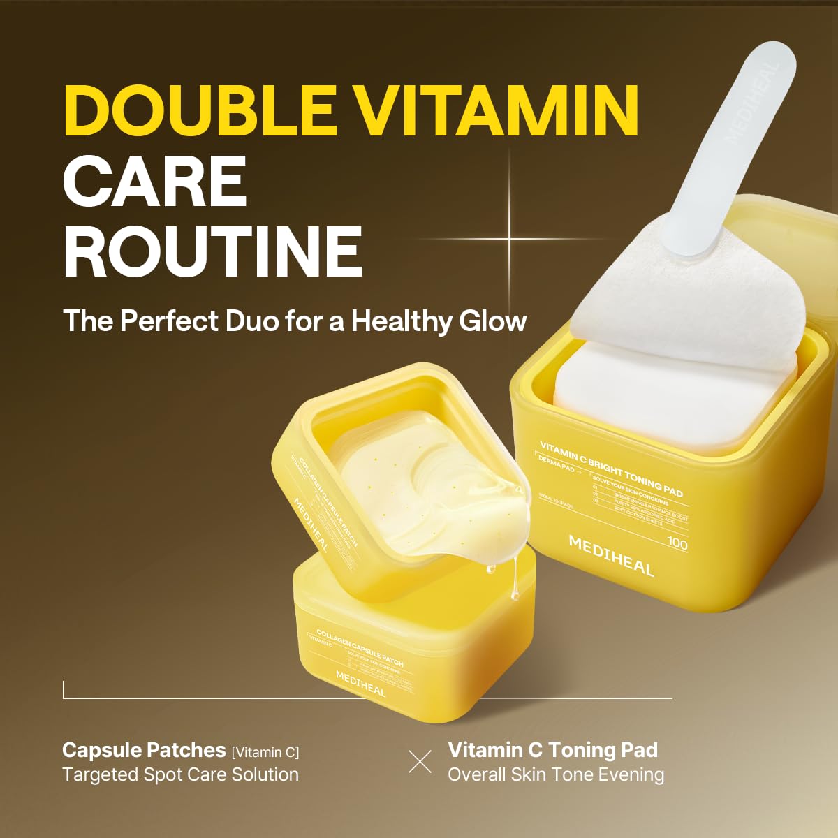 MEDIHEAL patch during morning skincare routine showcasing quick use benefit