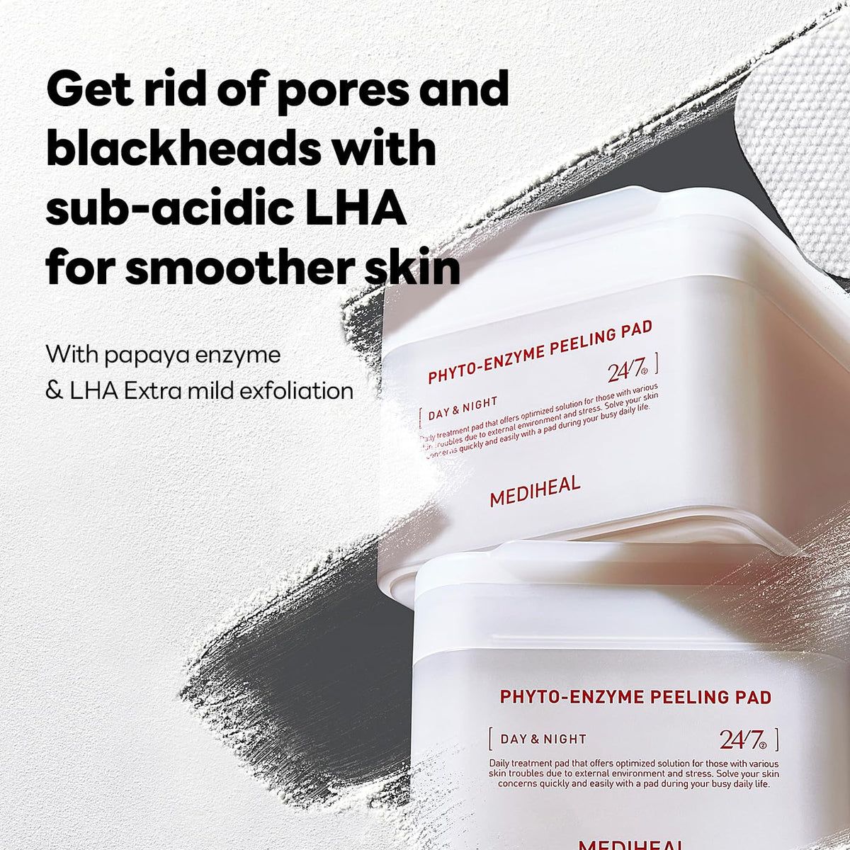 MEDIHEAL close-up of the fine embossed gauze texture aiding gentle exfoliation