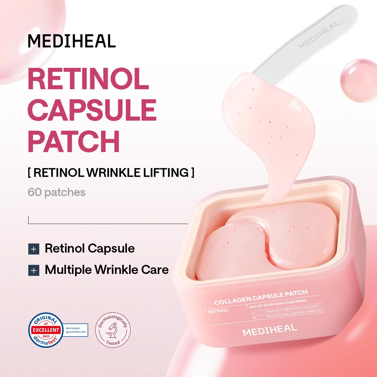 MEDIHEAL close-up of hydrogel texture highlighting smooth adherence and hydration