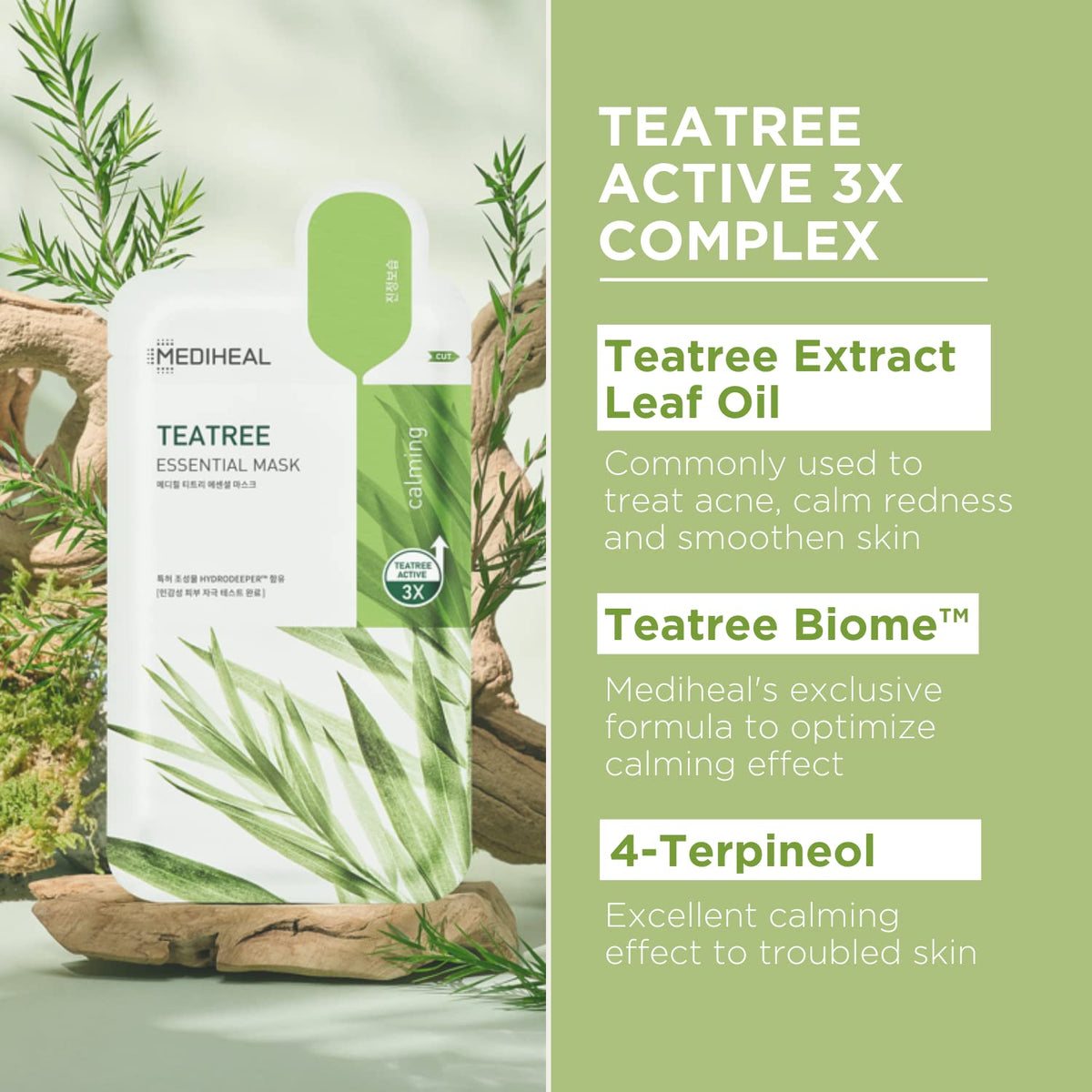 MEDIHEAL essence poured in hand showing hydrating and soothing benefit
