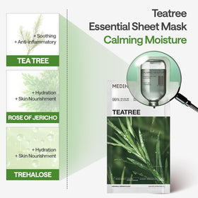 MEDIHEAL label close-up showing vegan certification and dermatology test
