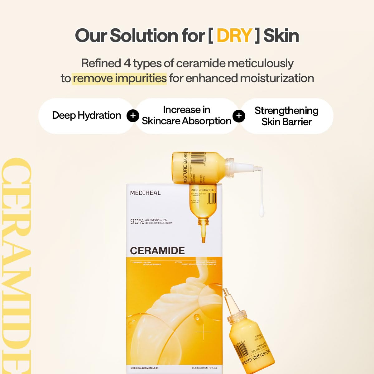MEDIHEAL milky essence texture glistening for lightweight hydration