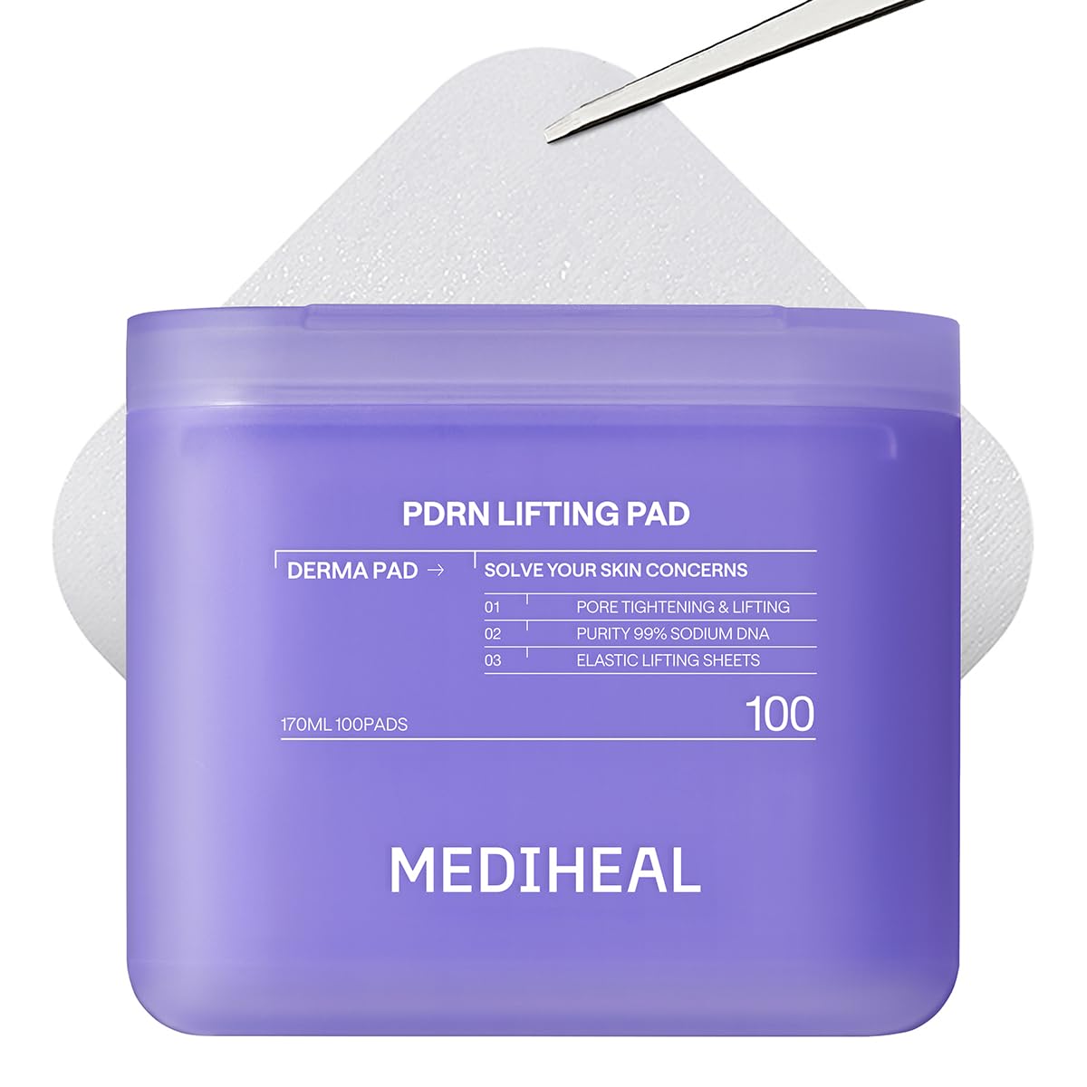 MEDIHEAL front packaging showing product benefits and 100 count