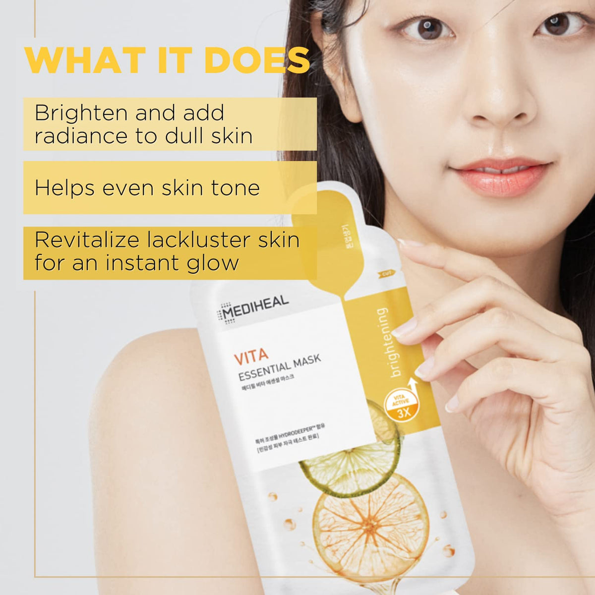 MEDIHEAL mask close-up texture highlighting soft biodegradable sheet and comfort