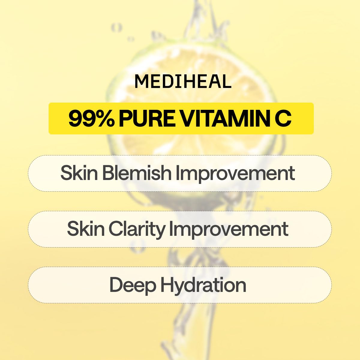 MEDIHEAL golden-hued essence texture demonstrating hydrating glow benefit