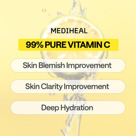 MEDIHEAL golden-hued essence texture demonstrating hydrating glow benefit