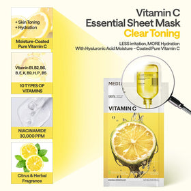 MEDIHEAL product label showing ingredient highlights and clinical testing benefit