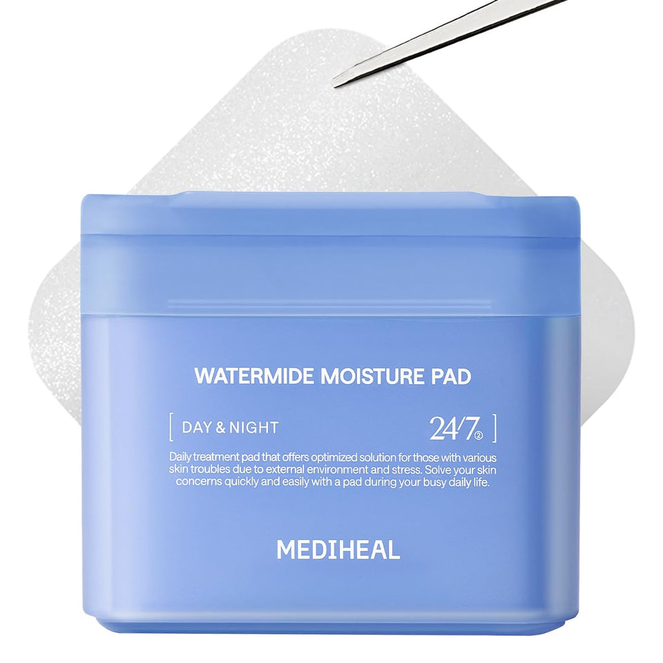 MEDIHEAL front packaging showing 100-count pads and key benefits