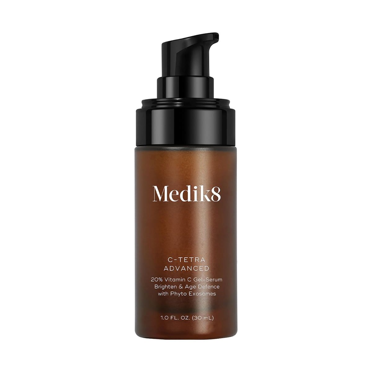 Medik8 front bottle shot showing clean packaging and daily serum benefit