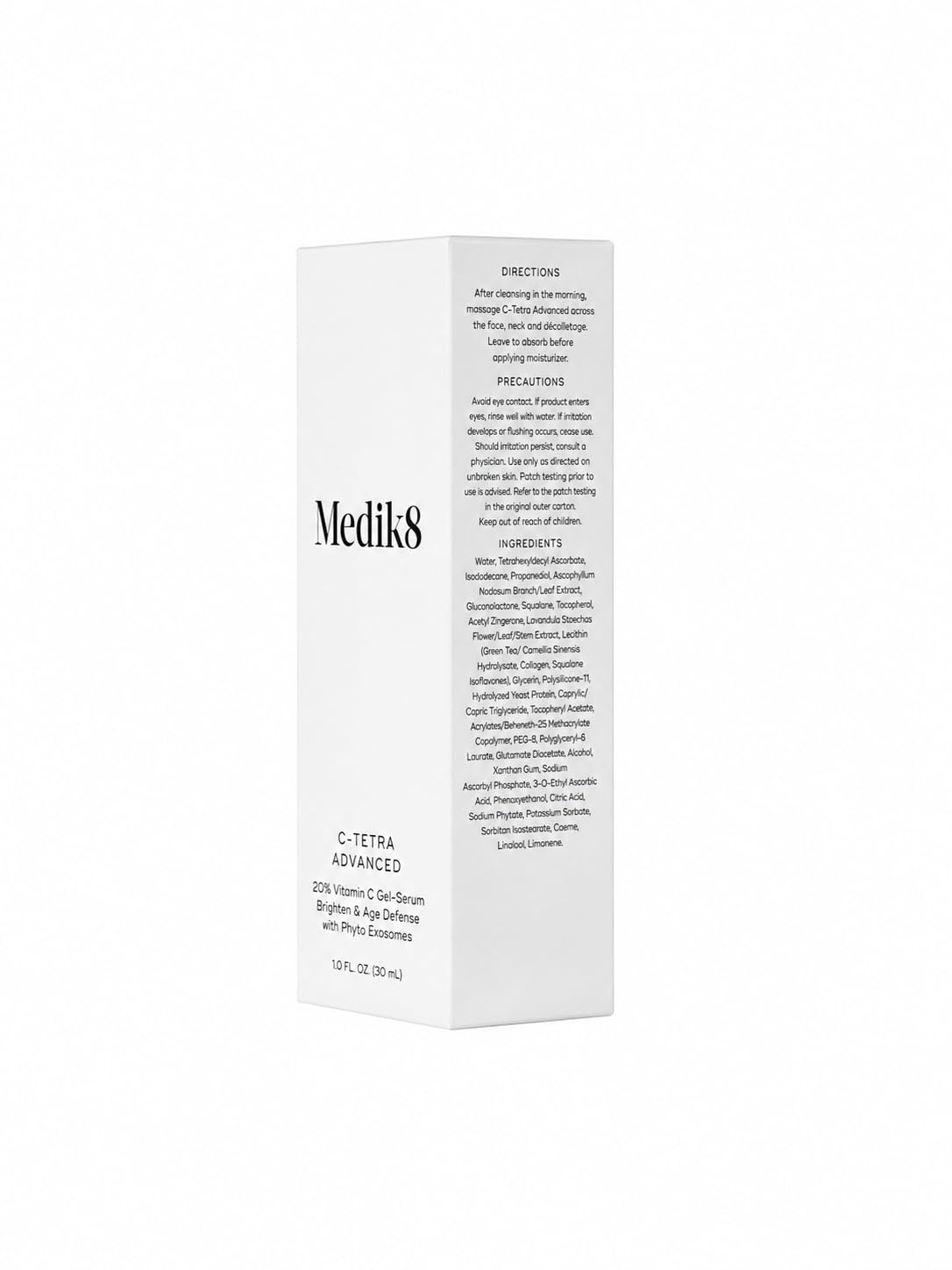 Medik8 next to makeup bag in morning setting showing easy layering benefit
