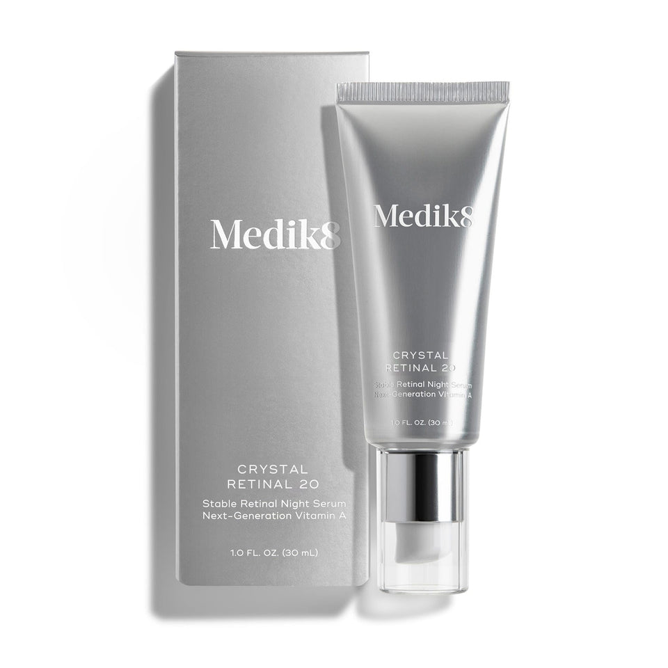Medik8 Crystal Retinal 20 front packaging showing product and label benefits