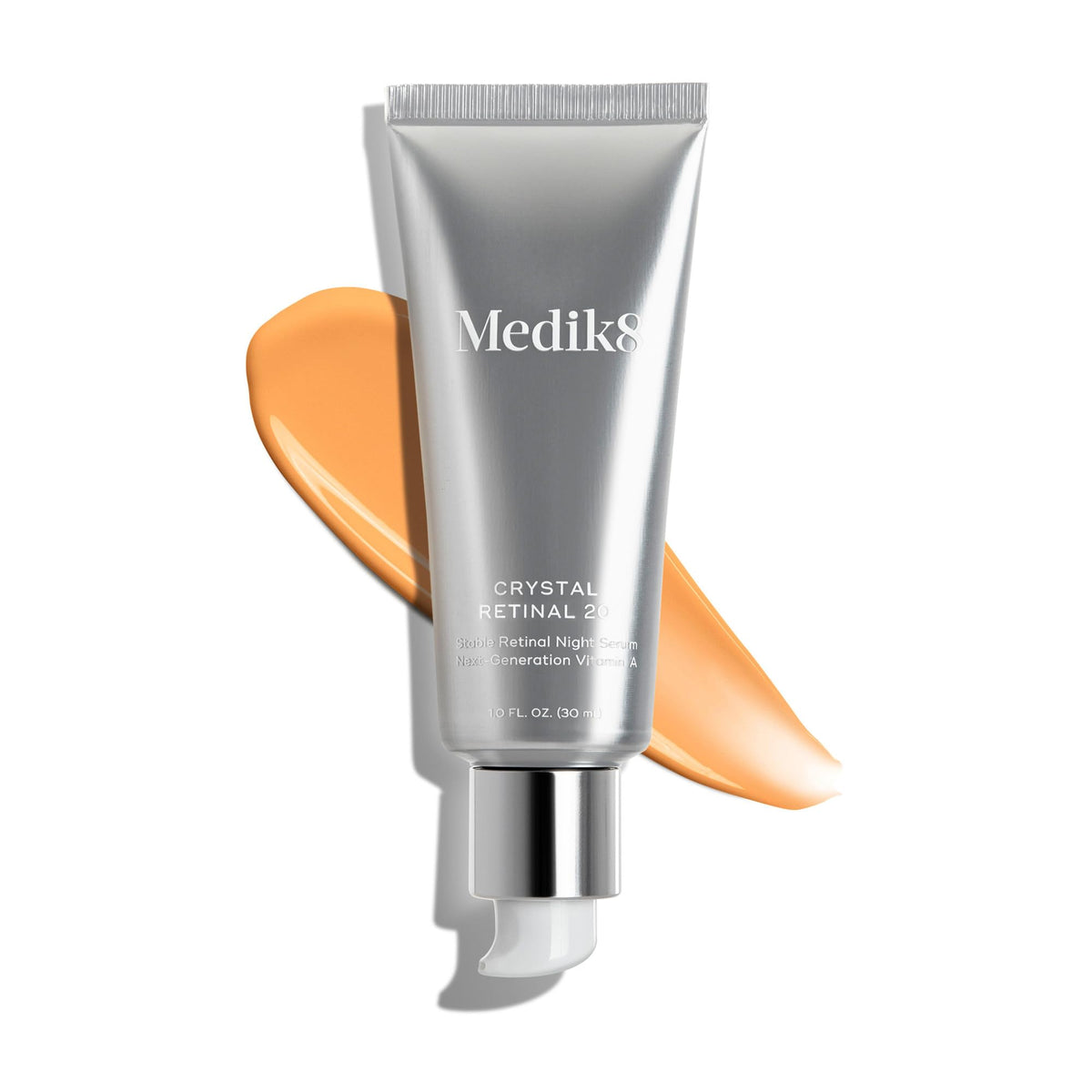 Medik8 Crystal Retinal 20 applied on fingertip demonstrating easy application