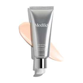 Label close-up of Medik8 Crystal Retinal 3 ingredients, illustrating transparency and key actives