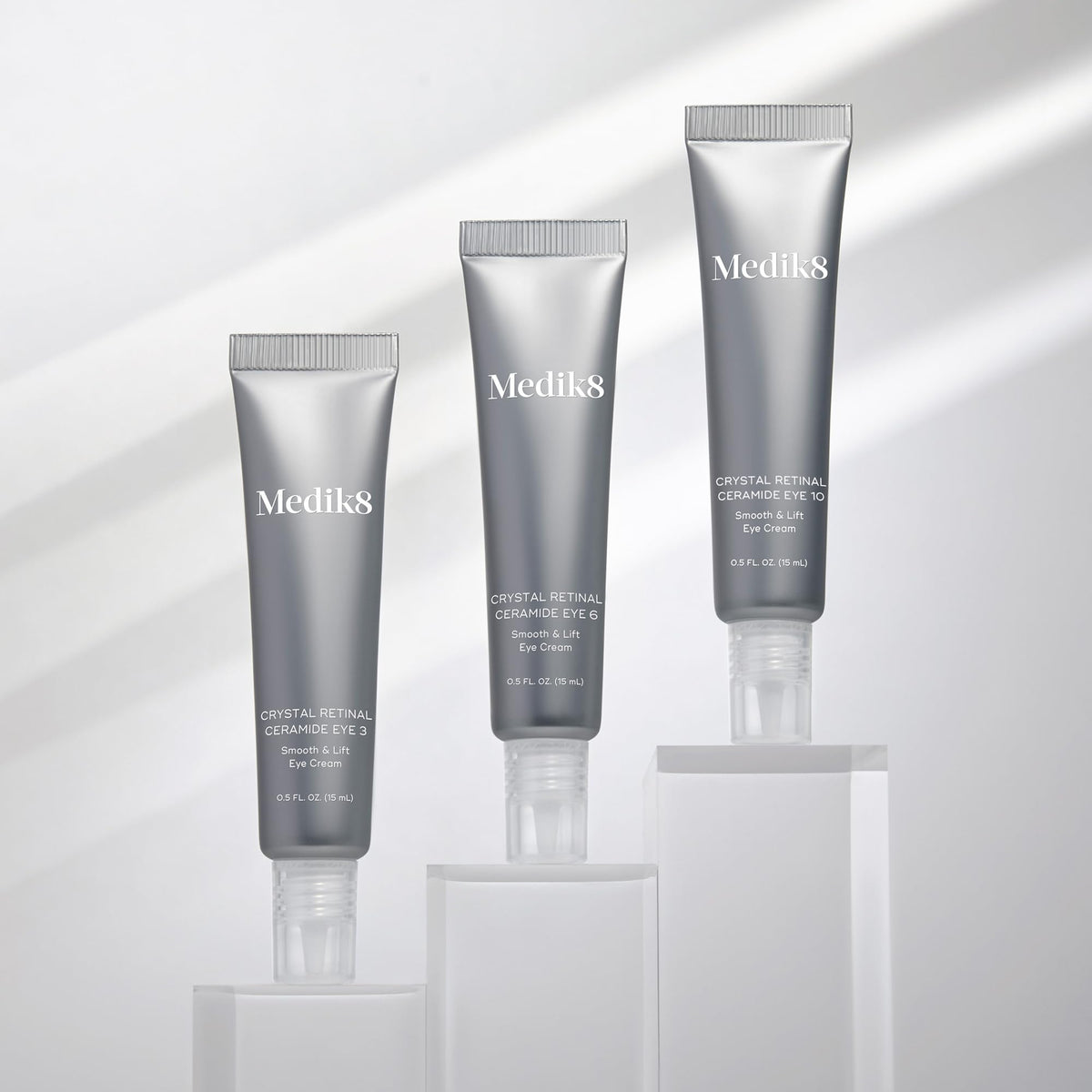 Medik8 applied on hand demonstrating spreadability and hydrating finish, easy use