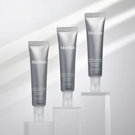 Medik8 applied on hand demonstrating spreadability and hydrating finish, easy use