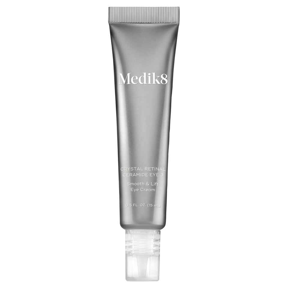 Medik8 front packaging of Crystal Retinal Ceramide Eye showing product label and tube, highlights clinical formulation