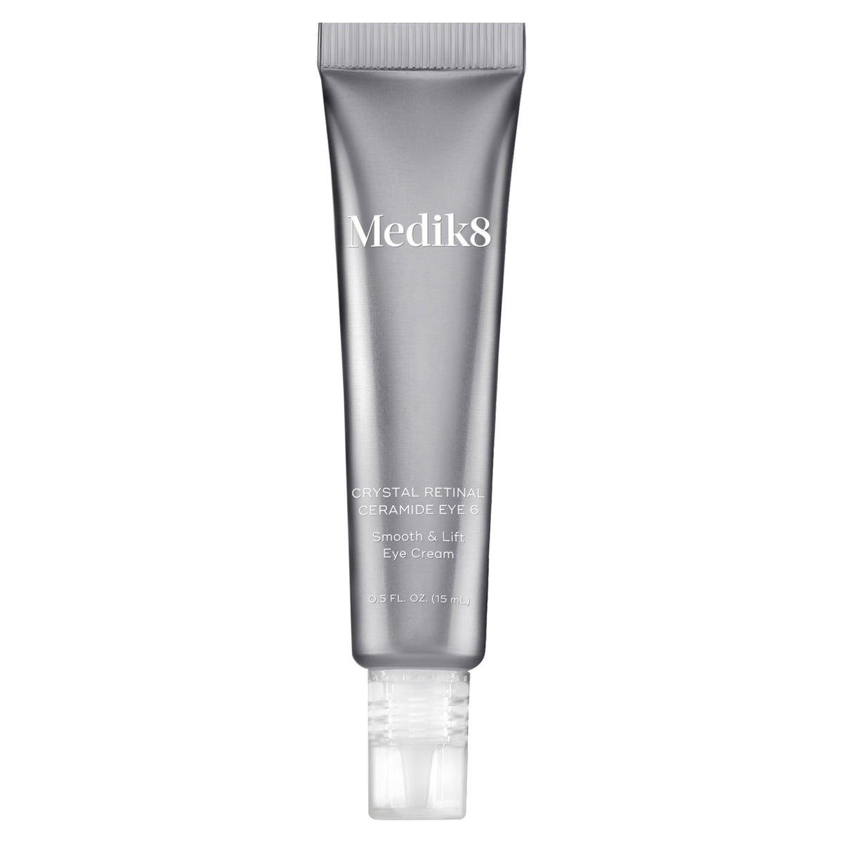 Medik8 front packaging showing product and clear label, conveys trustworthy skincare
