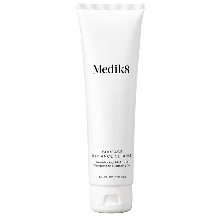 Medik8 front packaging showing bottle and label for easy identification and trust