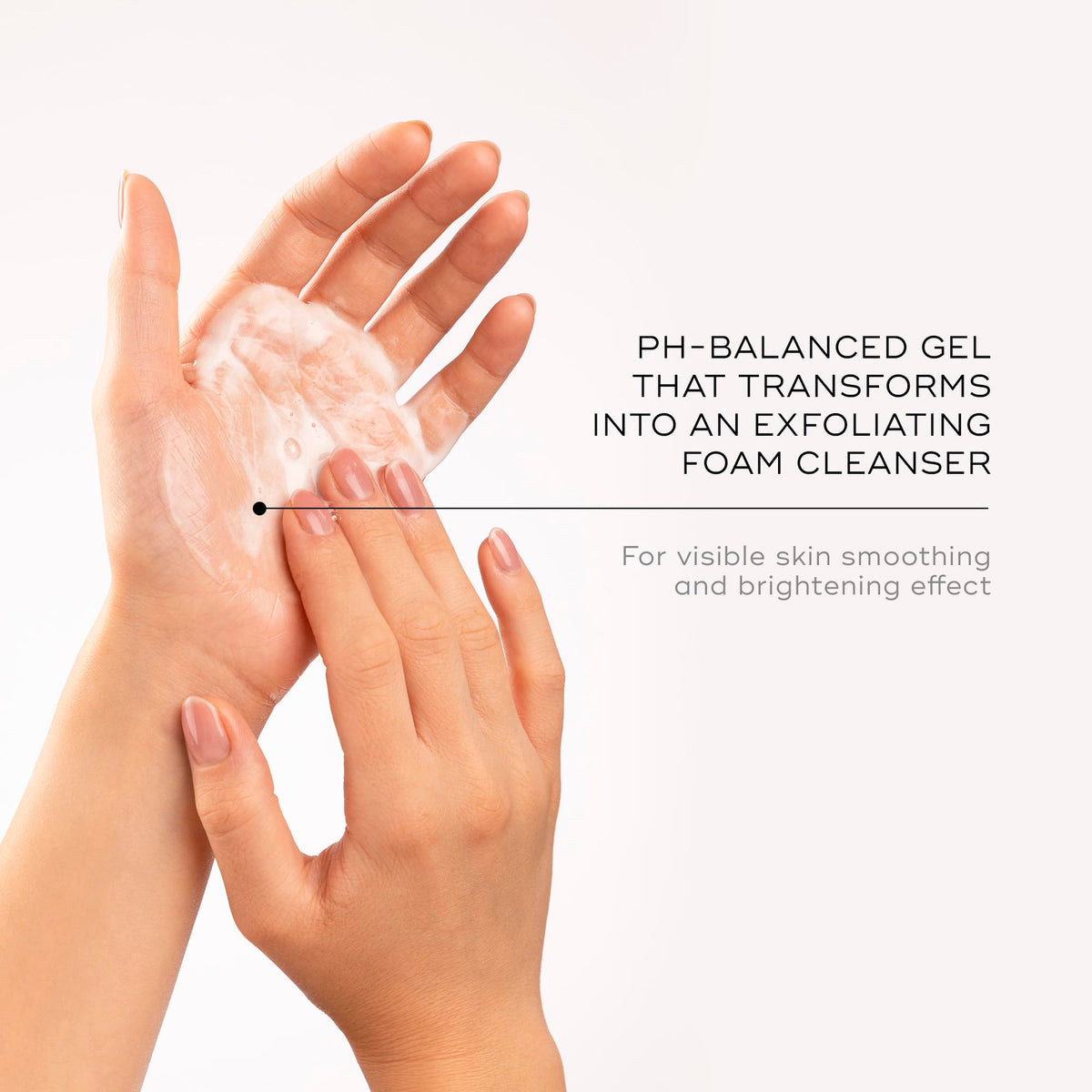 Medik8 gel texture close-up highlighting lightweight foaming formula and hydration
