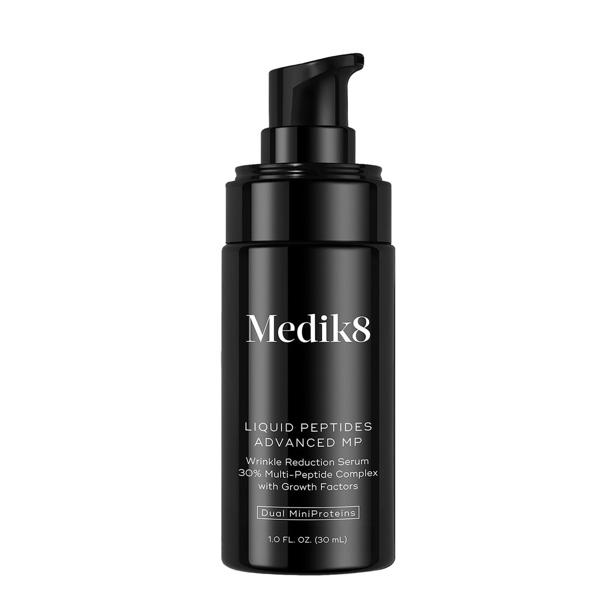 Medik8 front bottle shot showing sleek packaging and visible product benefit
