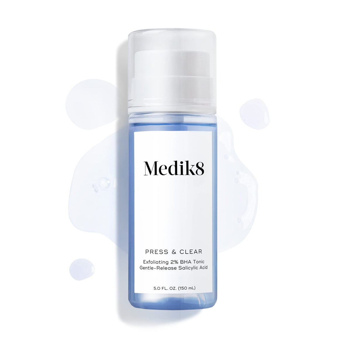 Medik8 Press and Clear on cotton pad ready for application to unclog pores benefit