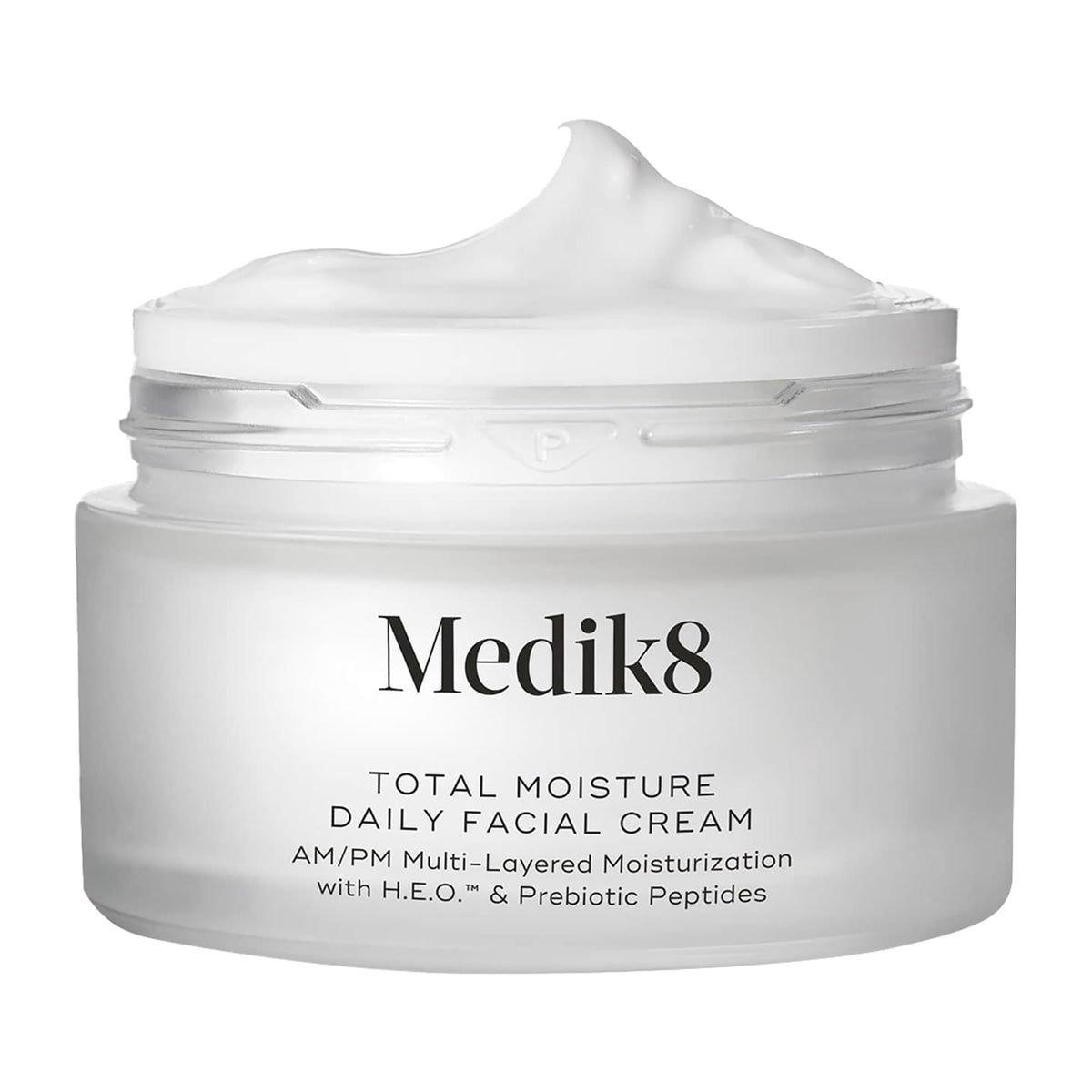 Medik8 jar front view showing packaging and daily moisturizer benefit