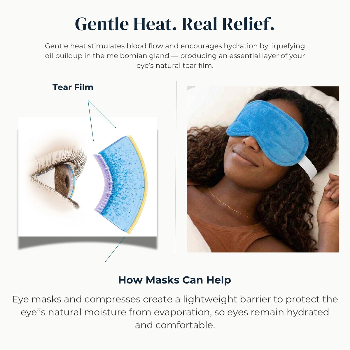 MEDIVIZ chilled mask from freezer illustrating cooling therapy for puffiness