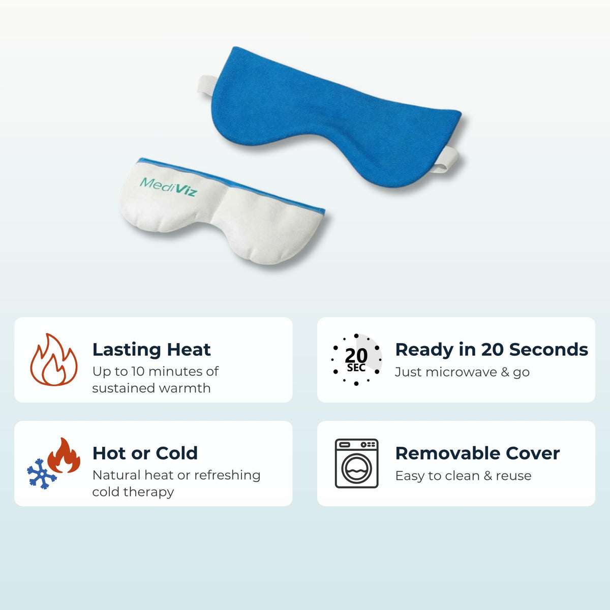MEDIVIZ mask in use on a relaxed person demonstrating soothing relief
