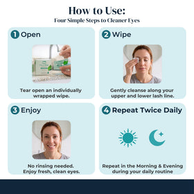 MEDIVIZ wipe removing eye makeup from lash line for cleaner lashes