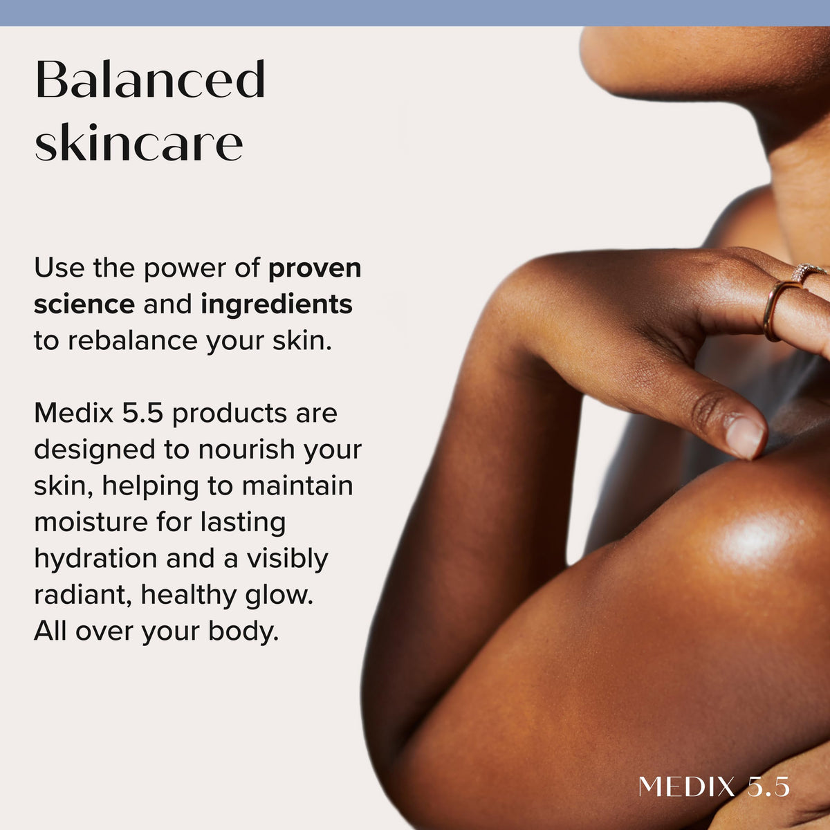 Medix 5.5 being rubbed onto forearm to demonstrate even absorption