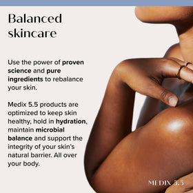 Medix 5.5 applied on forearm demonstrating smoothing and hydration benefit