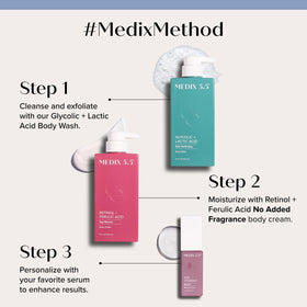 medix 5.5 before and after arm comparison showing reduced bumps and smoother skin